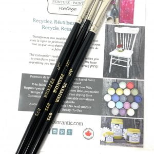 Pack of 3 little Artists Brushes for Canvas or Furniture