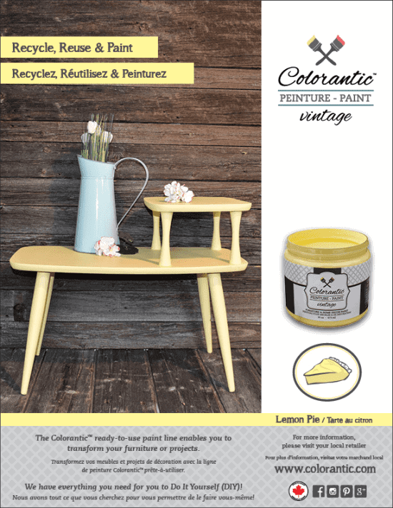 PUB Peinture à la craie Tarte au citron - Chalk-Based Paint Lemon pie | Peinture à la craie Colorantic | Chalk-Based Paint Colorantic