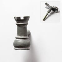 Grey Tower Chess Knob by Colorantic