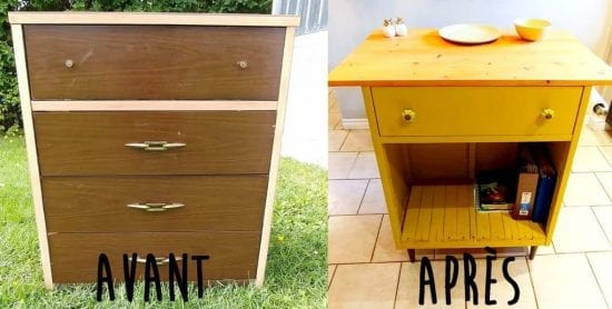 rénovation de meuble en bois - renovation of wooden furniture | Peinture à la craie Colorantic | Chalk-Based Paint Colorantic