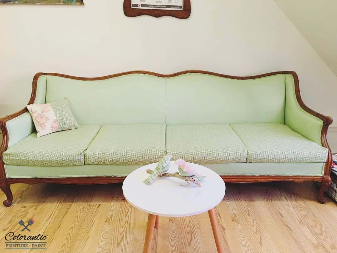 Paint couch with Colorantic products | Sofa jardin d'été - Peindre du tissu Colorantic