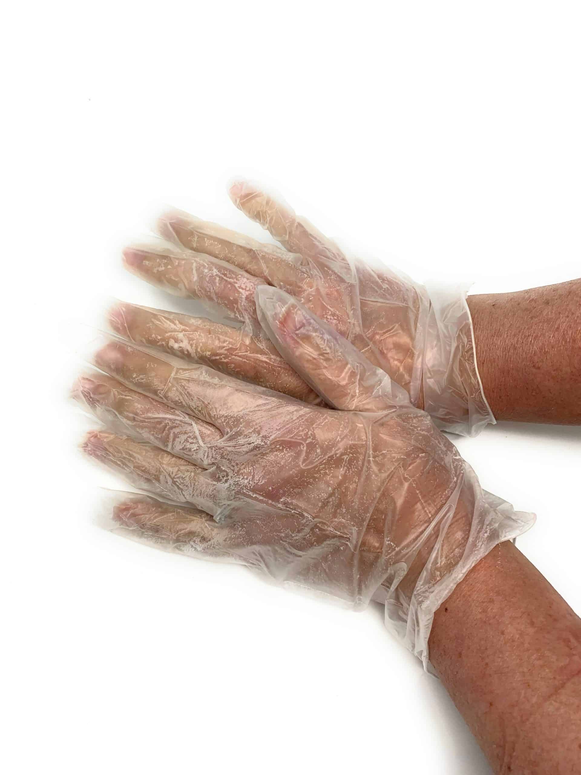 Paquet de gants en vinyl transparent- emballés au Québec