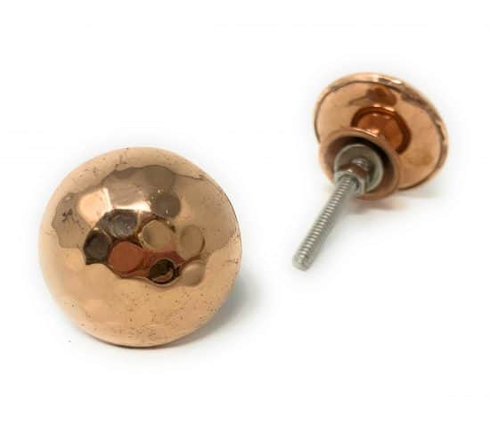 Copper pink metal round knob for drawers and cabinets
