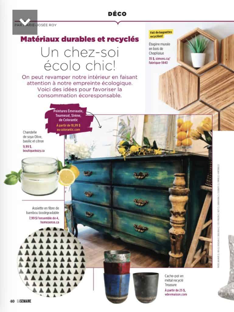 Colorantic makes its appearance in the magazine La Semaine