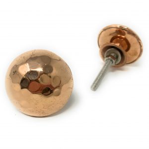 Copper Rose Gold Pink Metal Round Knob – knob034-round (Pack of 2)