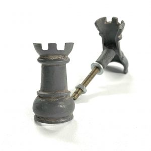 Grey Tower Chess Knob – Knob002 (Pack of 2) | Poignée Tour Knob002 (Paquet de 1)