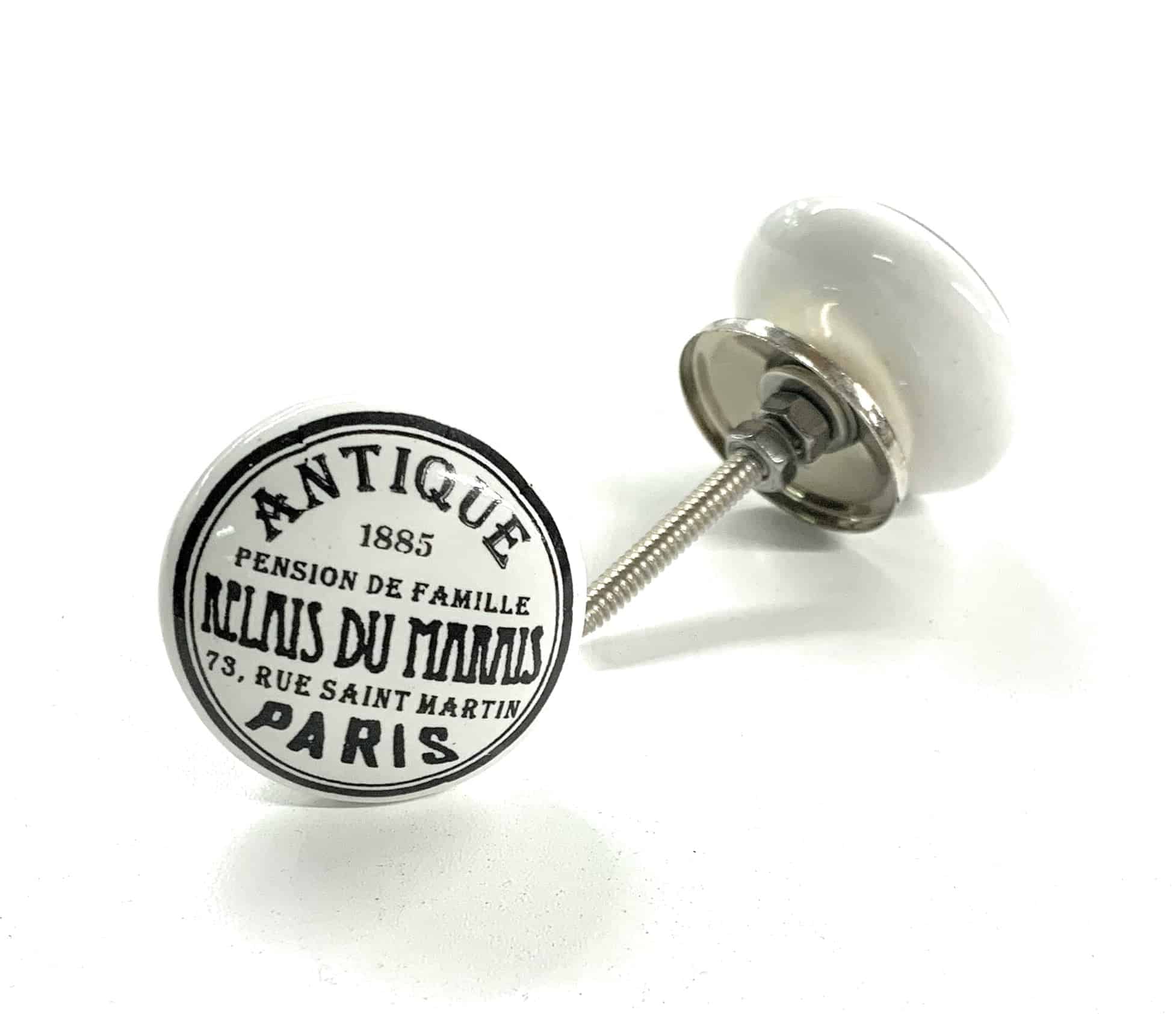 White Ceramic Antique knob