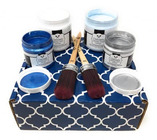 blue and silver winter bundle of paint