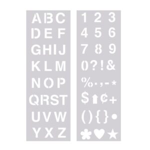small alphabet stencil - pochoir petit alphabet