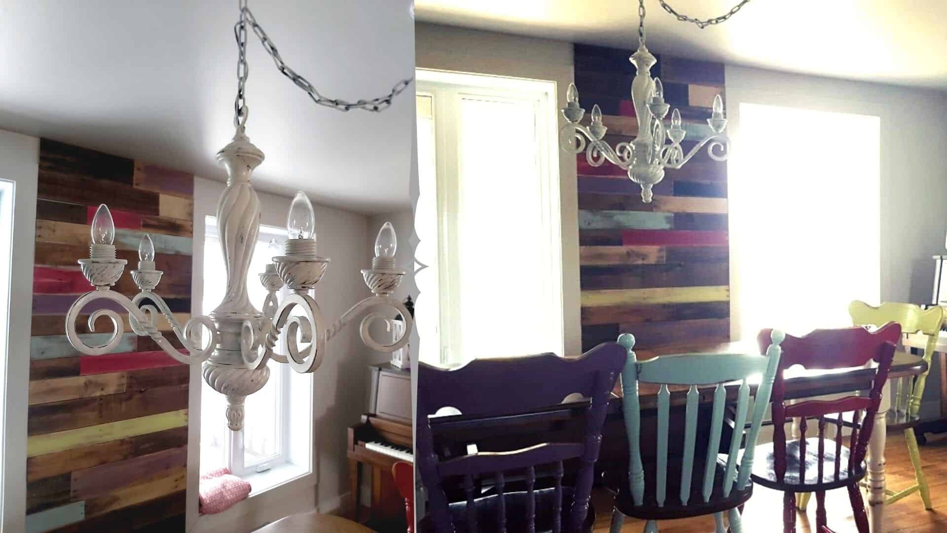 Lighten a chandelier | recycle a chandelier