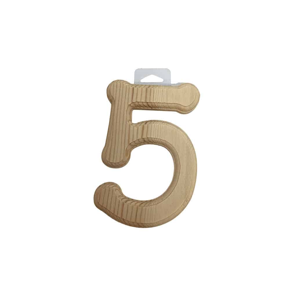 *Clearance* 6" Wood Numbers - 5