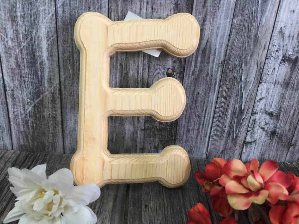 *LIQUIDATION* Wooden alphabet letters and numbers 6'' - E