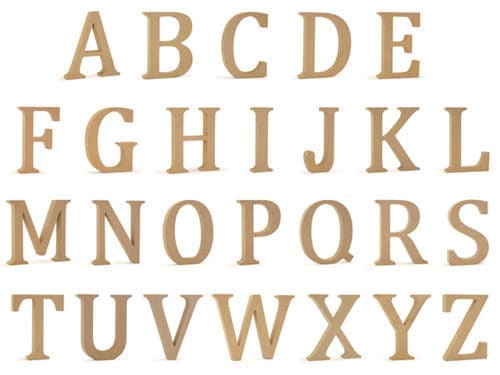 6″ Wood Alphabet Letters starter kit