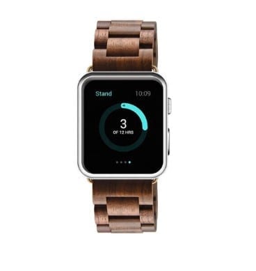 Walnut - Wooden Band compatible with electronic watch