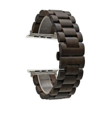 Wooden Band compatible with electronic watch (Ebony)