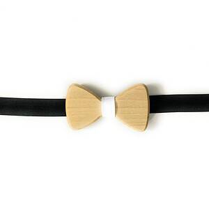 Small White - Children Wooden Bow Tie