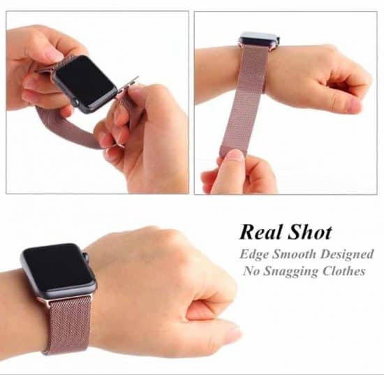 Milanese Band with Magnet for electronic watches | Bracelet Milanese avec aimant (plusieurs couleurs)