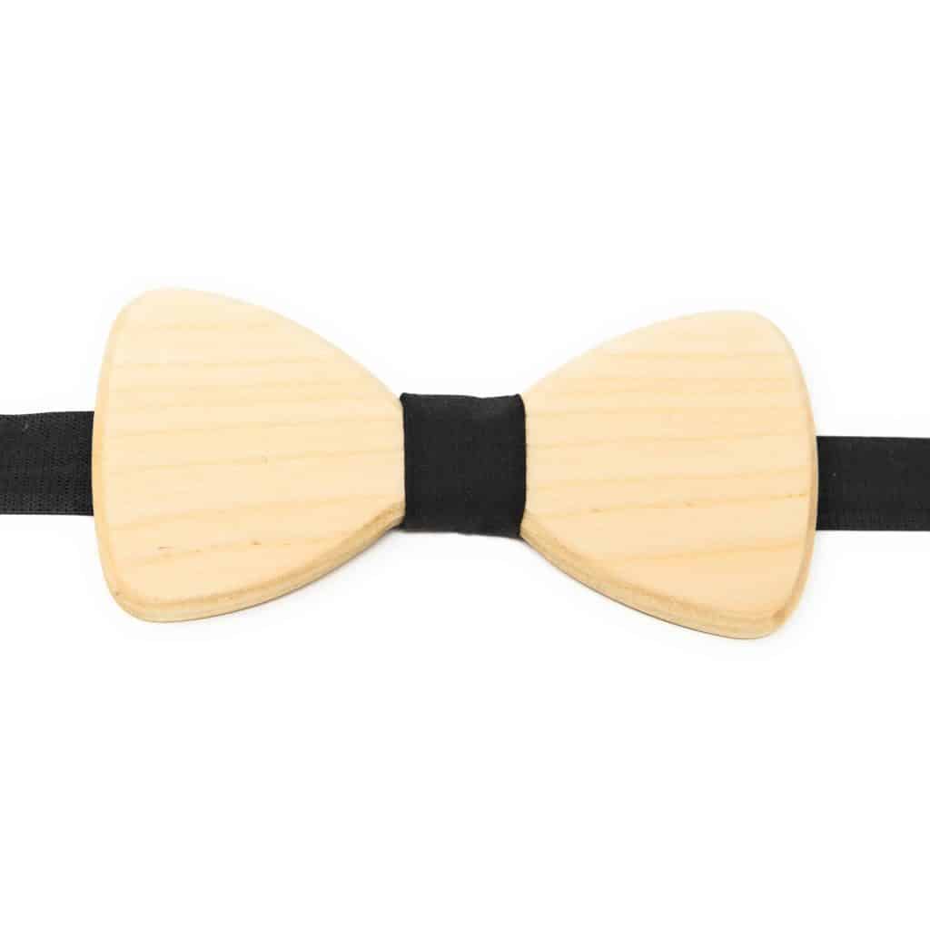 Napoleon black center wooden bow tie - Adult Men - Colorantic