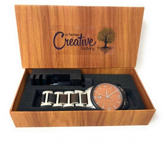 Men’s Ebony and Stainless Steel Watch - Box