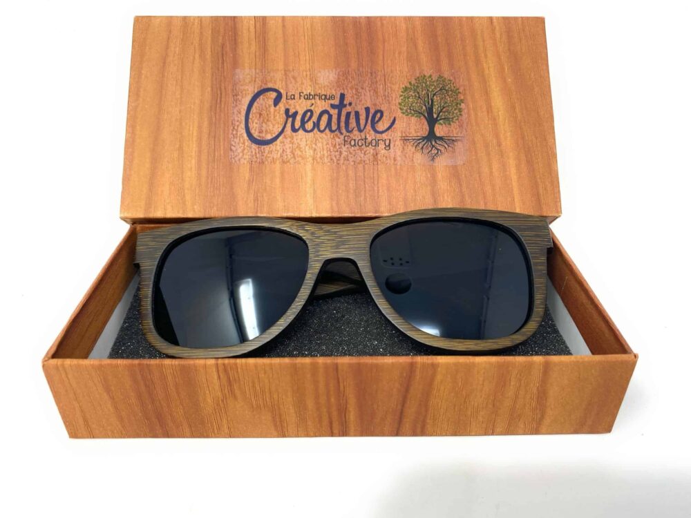 UV400 Polarized Bamboo Wood Sunglasses-Box – H04-04-Colorantic