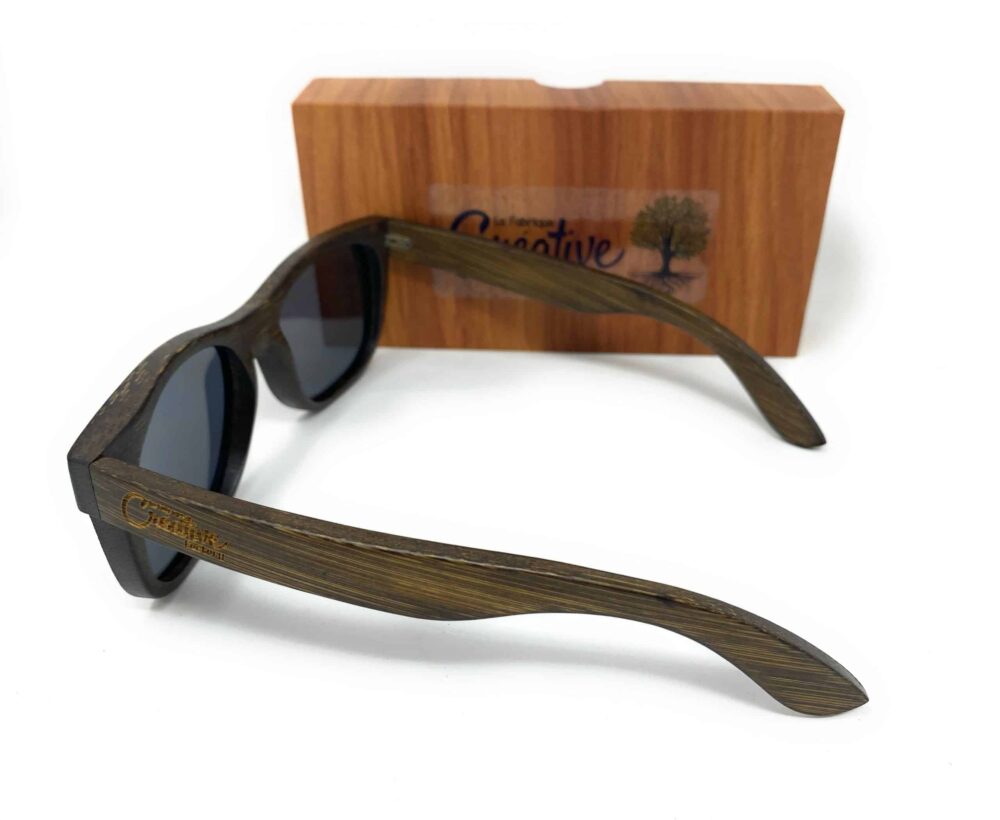 UV400 Polarized Bamboo Wood Sunglasses-Box – H04-07-Colorantic