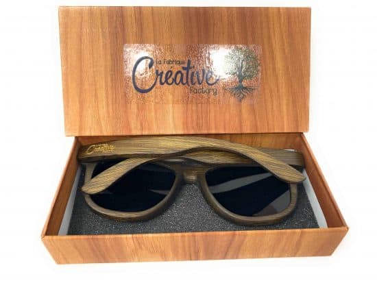 UV400 Polarized Bamboo Wood Sunglasses-Box – H04-08-Colorantic