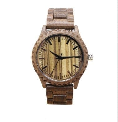 Wood Watch Walnut for Men With Custom Engraving Logo