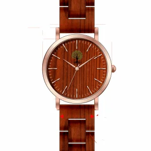 Wood Watch for Women – Walnut, Maple or Red W40-41-42 | Montre en bois pour femme – Noyer, Érable ou Rouge W40-41-42