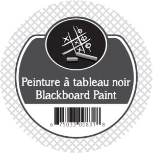 Black Chalkboard Paint for painting walls, mirrors, writing projects with a chalk stick