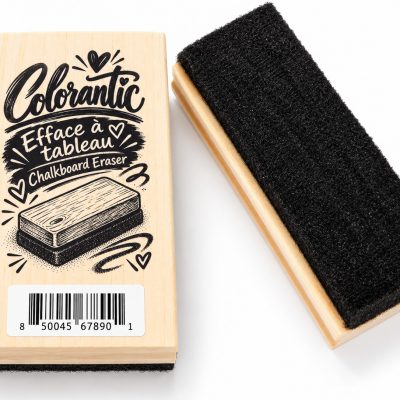Efface en Bois pour Tableau noir Colorantic